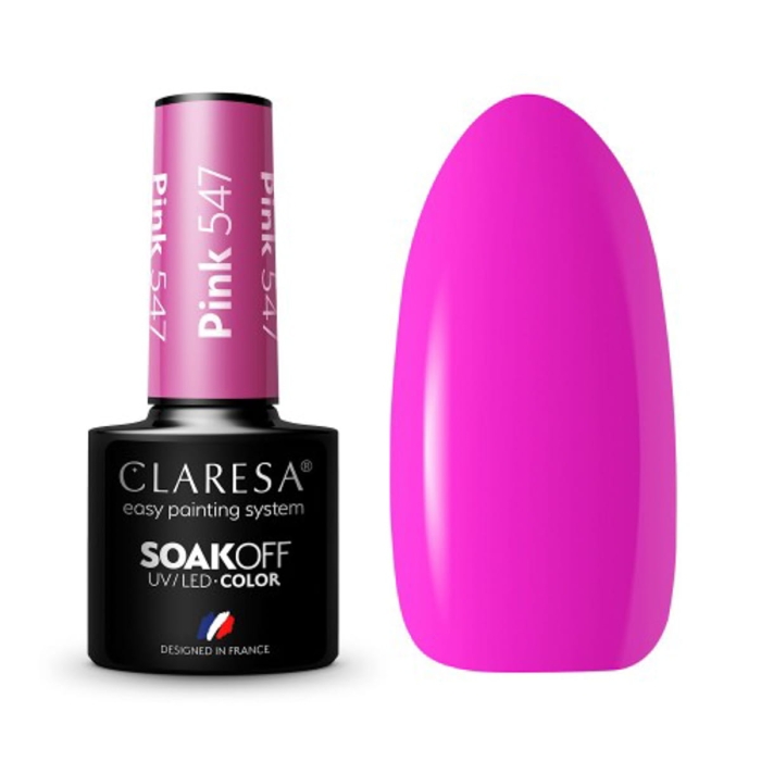 CLARESA Lakier hybrydowy PINK 547 -5g getfull 4296