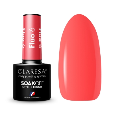 CLARESA lakier hybrydowy FLUO 6 -5g getfull 4299