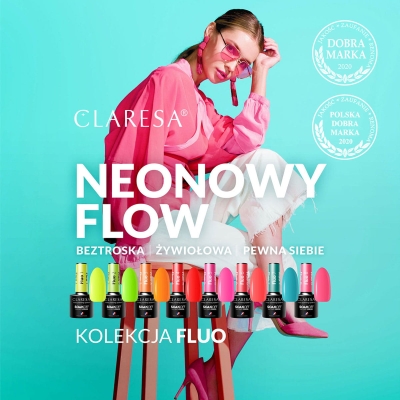 CLARESA lakier hybrydowy FLUO 6 -5g getfull 4299