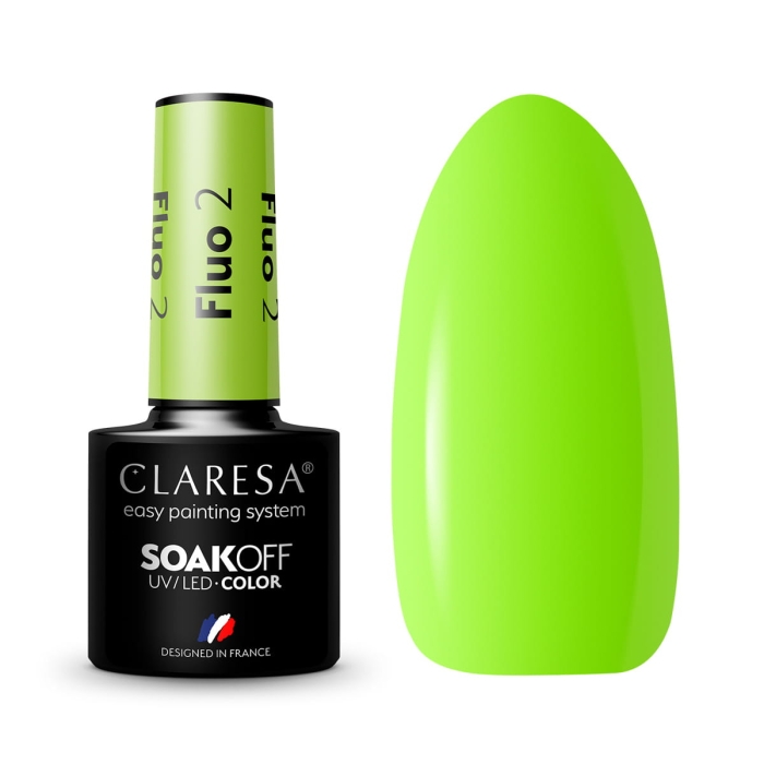 CLARESA lakier hybrydowy FLUO 2 -5g getfull 4377