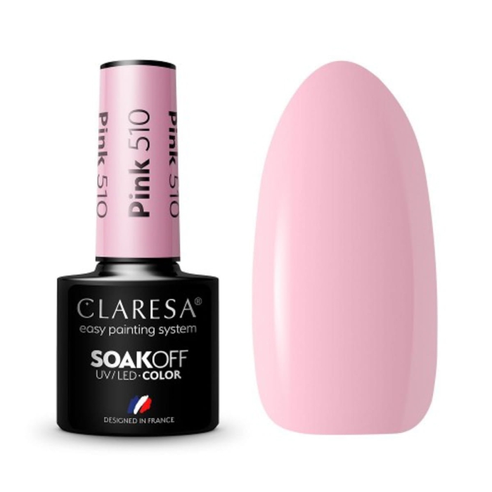 CLARESA Lakier hybrydowy PINK 510 -5g getfull 4931