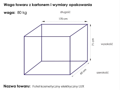 FOTEL KOSMETYCZNY ELEKTR. LUX BIAŁY PODGRZEWANY getfull 5062