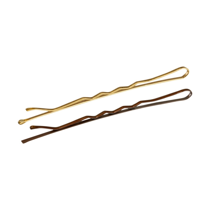 WSUWKI FRYZJERSKIE DO WŁOSÓW E-64 50SZT 7 CM ZŁOTE MIX getfull 5091