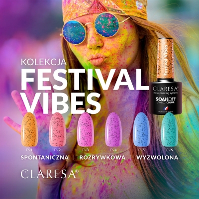 CLARESA Lakier hybrydowy Festival Vibes 2 -5g getfull 5151