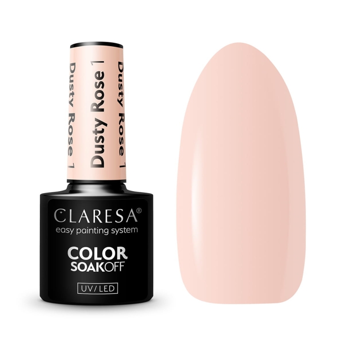 CLARESA Lakier hybrydowy DUSTY ROSE 1 -5g getfull 5176