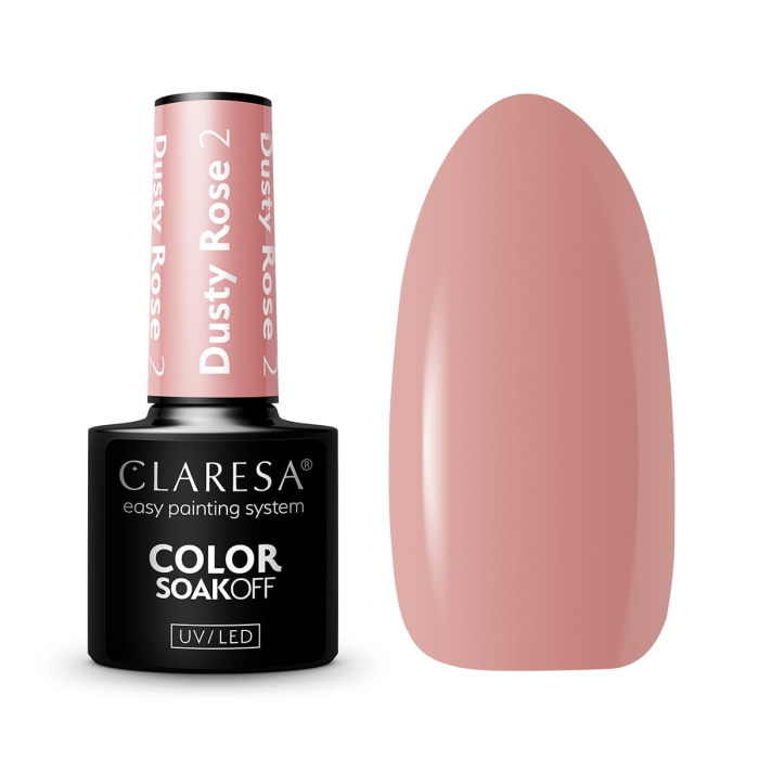 CLARESA Lakier hybrydowy DUSTY ROSE 2 -5g getfull 5177