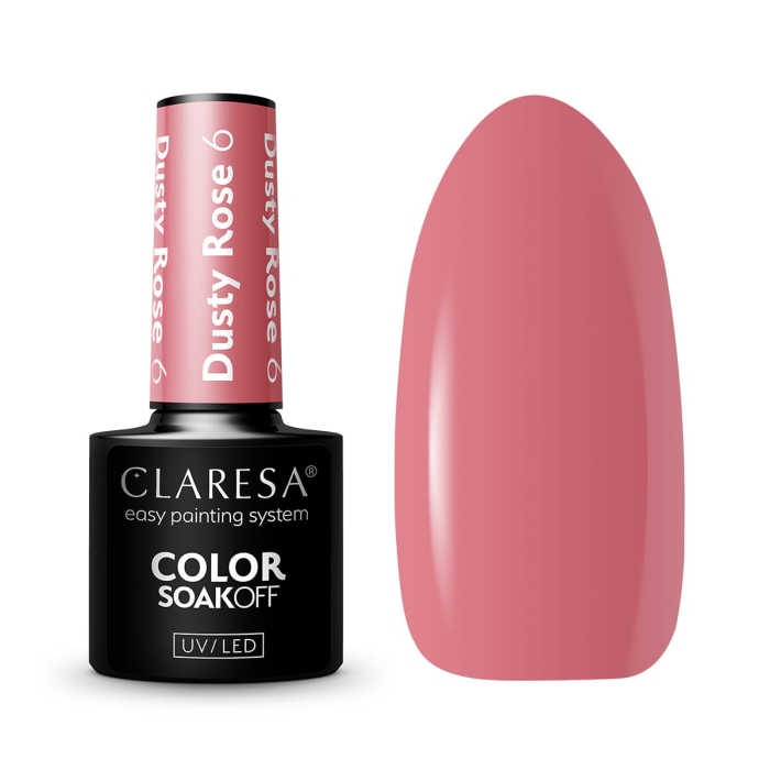 CLARESA Lakier hybrydowy DUSTY ROSE 6 -5g getfull 5181