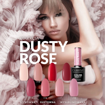 CLARESA Lakier hybrydowy DUSTY ROSE 7 -5g getfull 5182