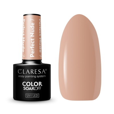 CLARESA Lakier hybrydowy PERFECT NUDE 7 -5g getfull 5226