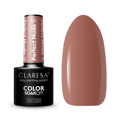 CLARESA Lakier hybrydowy PERFECT NUDE 8 -5g getfull 5227