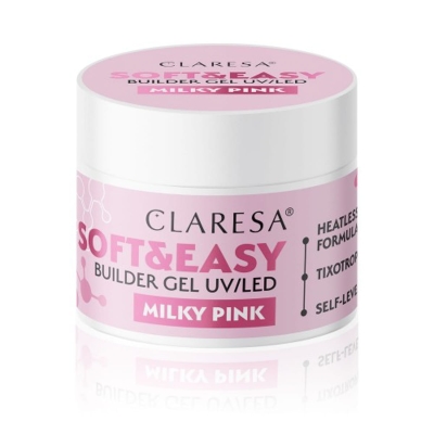 Claresa żel budujący Soft&amp;Easy gel milky pink 45g  getfull 5250