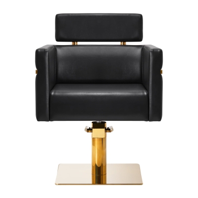 Nowoczesny Fotel Fryzjerski Gabbiano Toledo Czarno Złoty