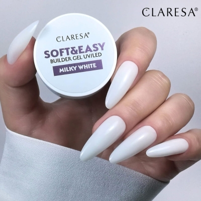 Claresa Zel Budujacy do Paznokci Soft&Easy Gel Milk White 90g