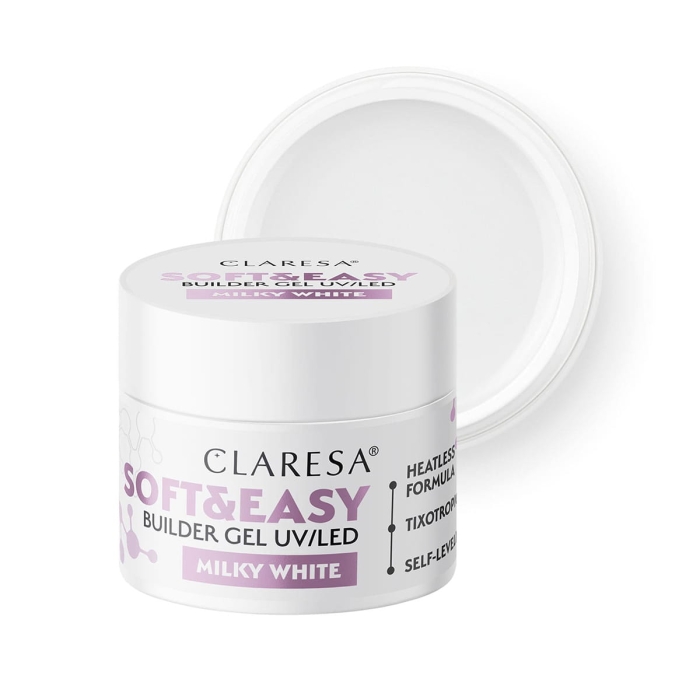 Claresa Zel Budujacy do Paznokci Soft&Easy Gel Milk White 12g