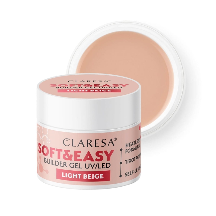 Claresa Zel Budujacy do Paznokci Soft&Easy Gel Light Beige 45g