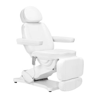 Biały Elektryczny Fotel Kosmetyczny Sillon Classic 3 Silniki