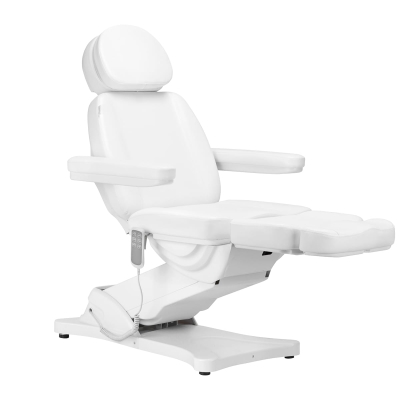 Biały Elektryczny Fotel Kosmetyczny Sillon Classic 3 Silniki
