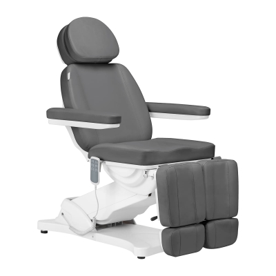 Szary fotel kosmetyczny z kołyską Sillon Classic Pedi
