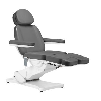Szary fotel kosmetyczny z kołyską Sillon Classic Pedi