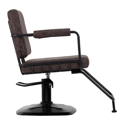 Fotel fryzjerski Gabbiano Katania Loft Old Leather Ciemny Brąz