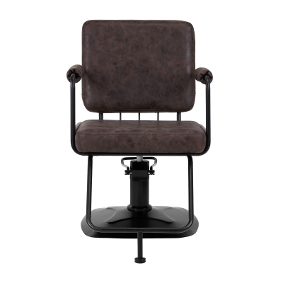 Fotel fryzjerski Gabbiano Katania Loft Old Leather Ciemny Brąz