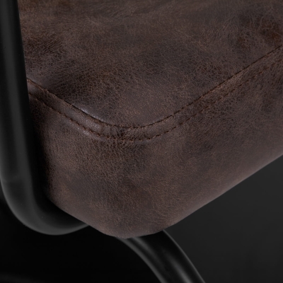 Fotel fryzjerski Gabbiano Katania Loft Old Leather Ciemny Brąz