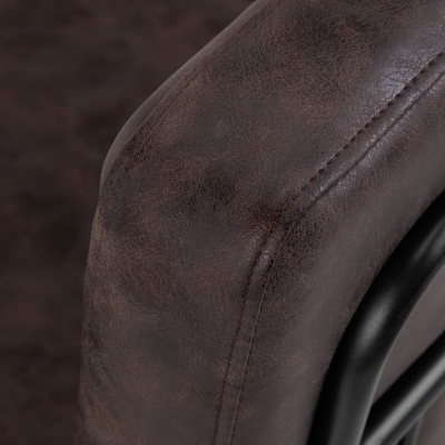 Fotel fryzjerski Gabbiano Katania Loft Old Leather Ciemny Brąz