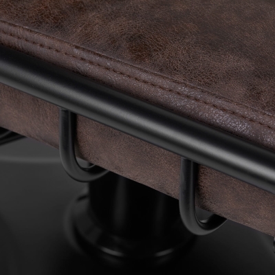 Fotel fryzjerski Gabbiano Katania Loft Old Leather Ciemny Brąz