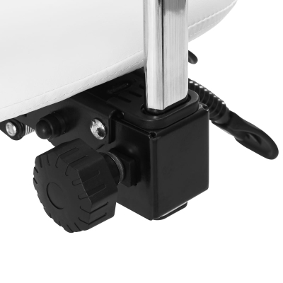 Biały Taboret Kosmetyczny z Oparciem na Złotej Podstawie Giovanni 1004