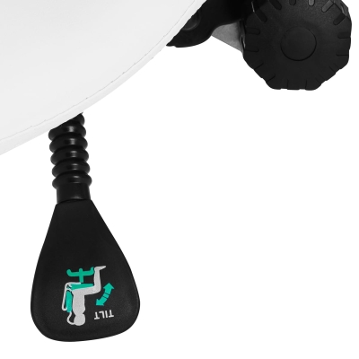 Biały Taboret Kosmetyczny z Oparciem na Złotej Podstawie Giovanni 1004