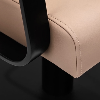 Fotel Fryzjerski Gabbiano Czarno Beżowy