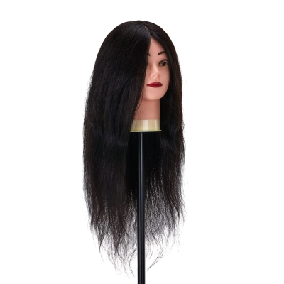 Treningowa Główka Fryzjerska Włosy Naturalne 42cm Kolor 1H