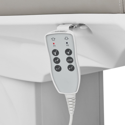 Fotel Kosmetyczny Elektryczny Azzurro 891 Szary Regulowany Pilotem