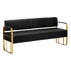 Sofa do Poczekalni Gabbiano Avila Złoto Czarna