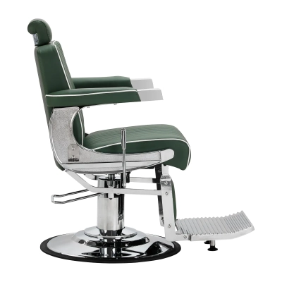 gabbiano-fotel-barberski-visionerio-zielony-chromowana-rama-profil-bok.webp