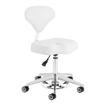 Taboret kosmetyczny Azzurro 156-F bump-up śnieżnobiały