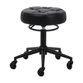 Taboret fryzjerski Gabbiano D054 czarny z czarną podstawą