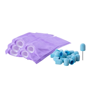 Zestaw pedicure 5 filtrów do frezarki EXO, nośnik gumowy 13mm, kapturki EXO Med Cap