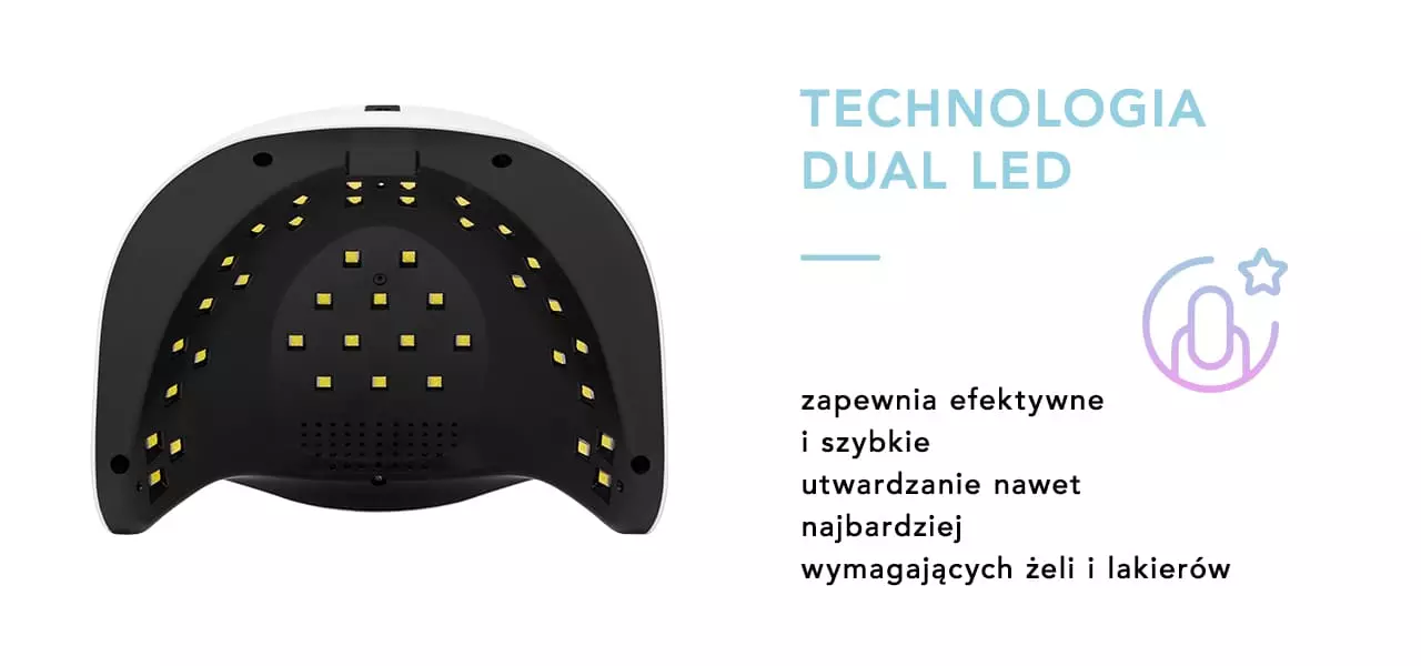 Profesjonalna Lampa UV LED do Manicure Glow V1 168W - Niebieska